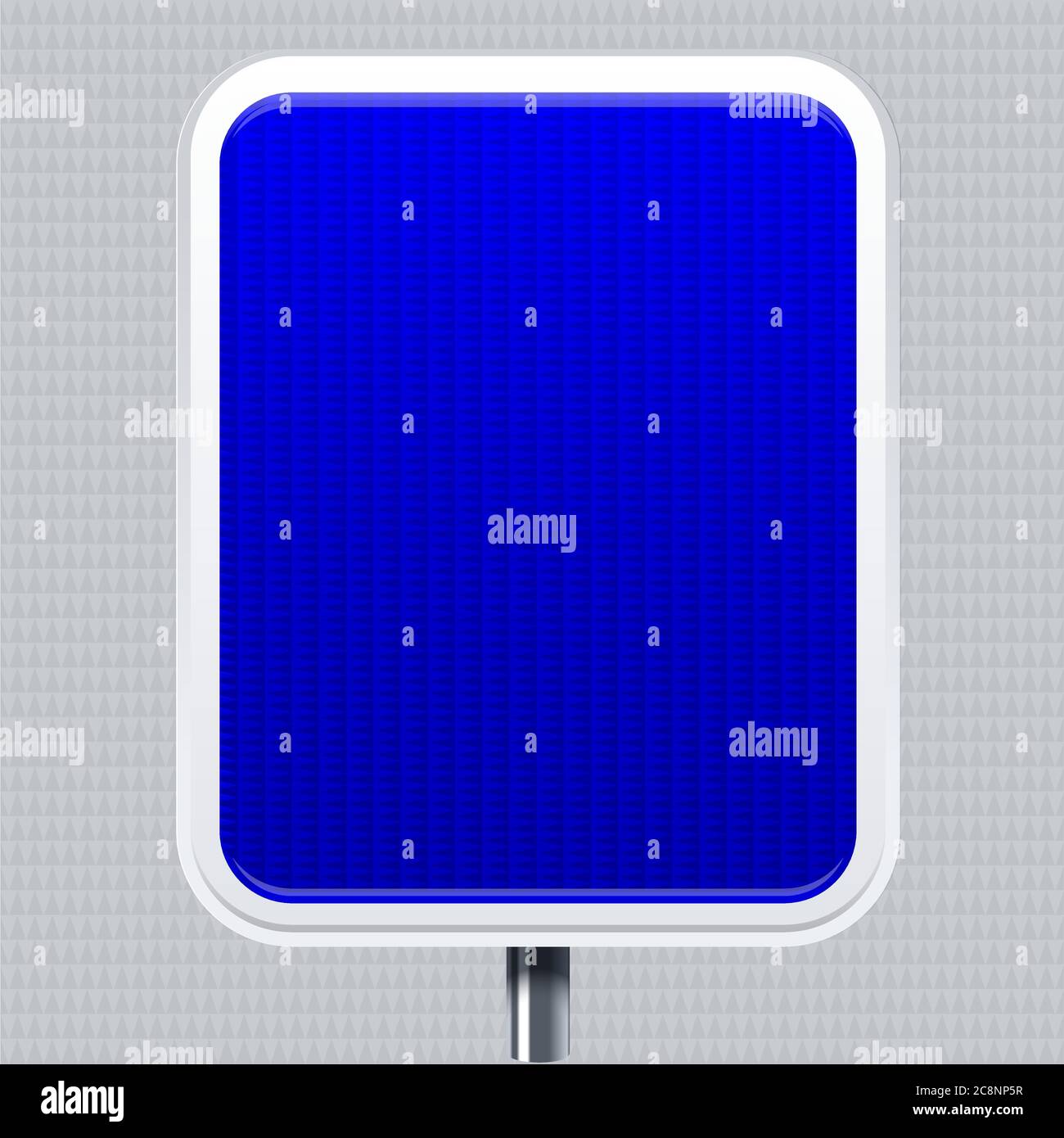 Vector Illustration. Signal Information. Verkehr Straße Signal mit reflektierende Textur. Isoliert. Stock Vektor