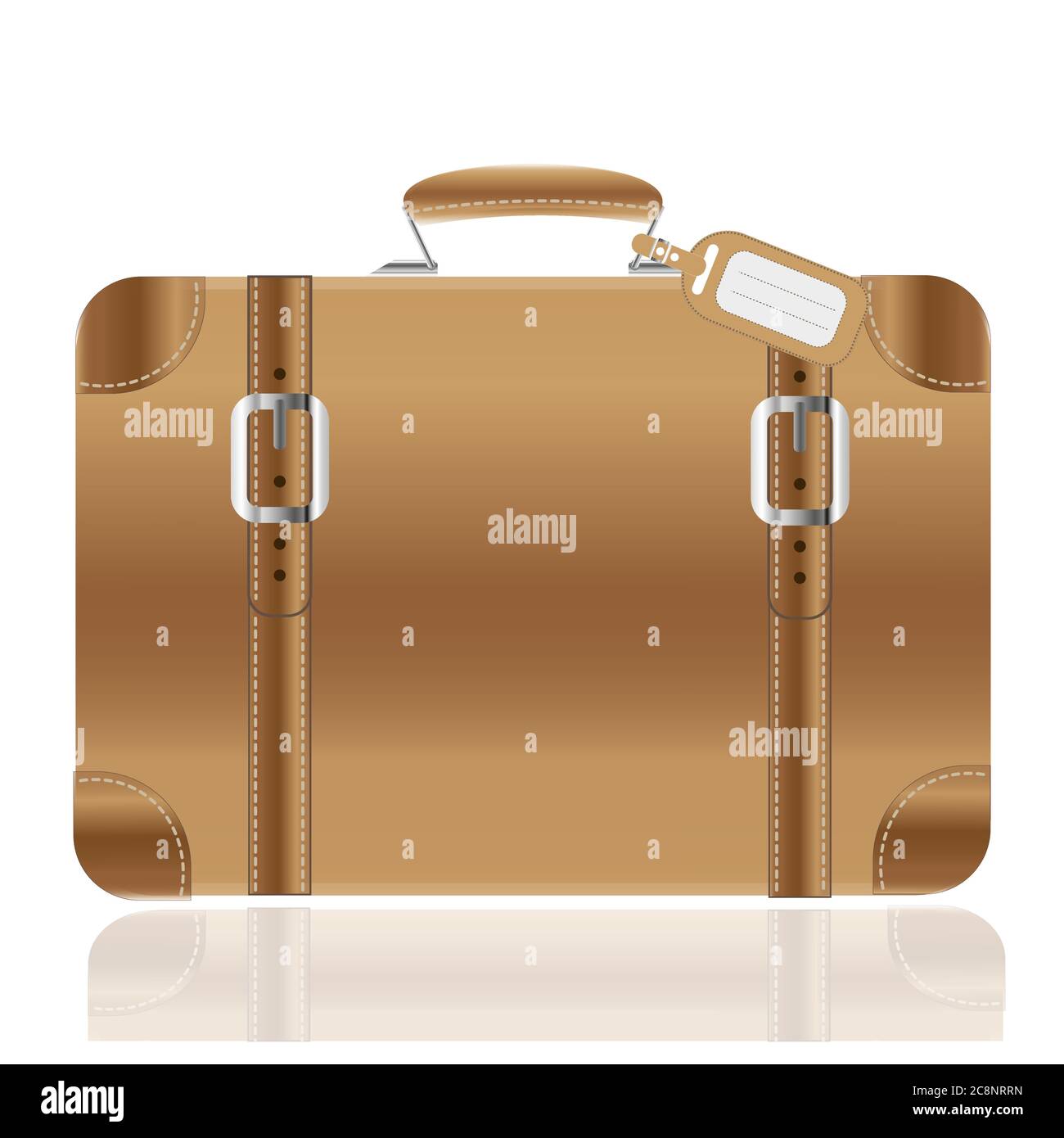 Retro Koffer Vektor Illustration Stock Vektor