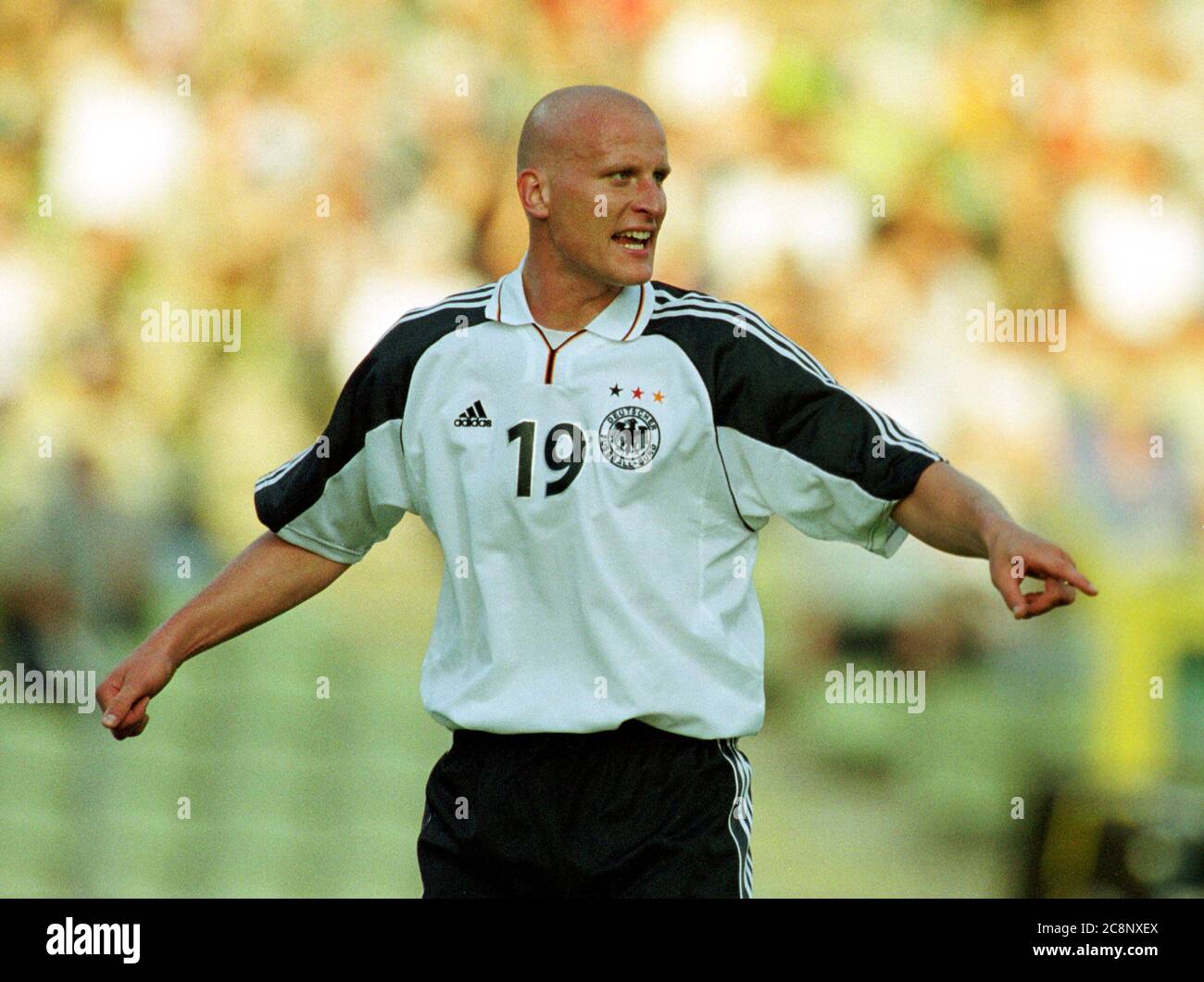 Frankenstadion Deutschland 3.6.2000, Fußball: International freundlich, Deutschland (GER) vs Tschechien (CZE) 3:2 – Carsten JANCKER (GER) Stockfoto