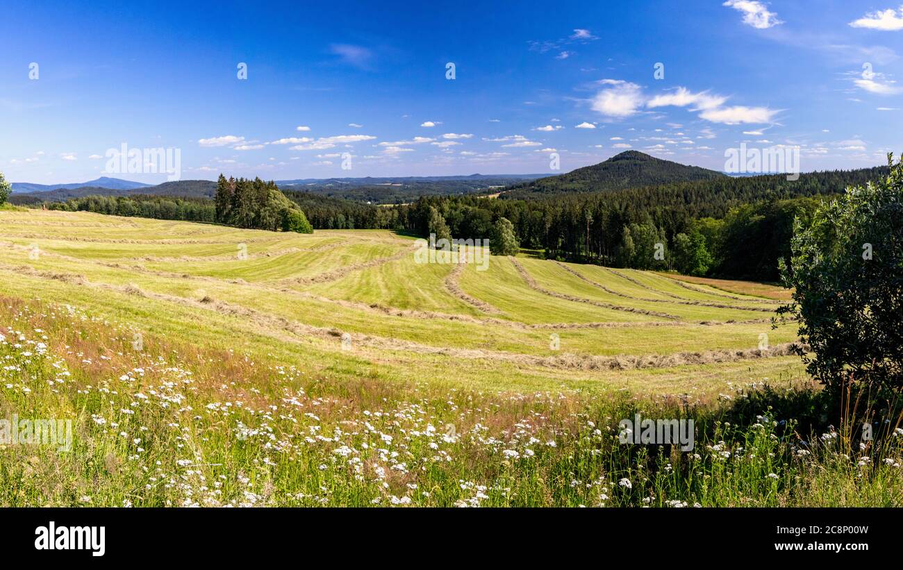 Schöner Blick über die Landschaft Stockfoto