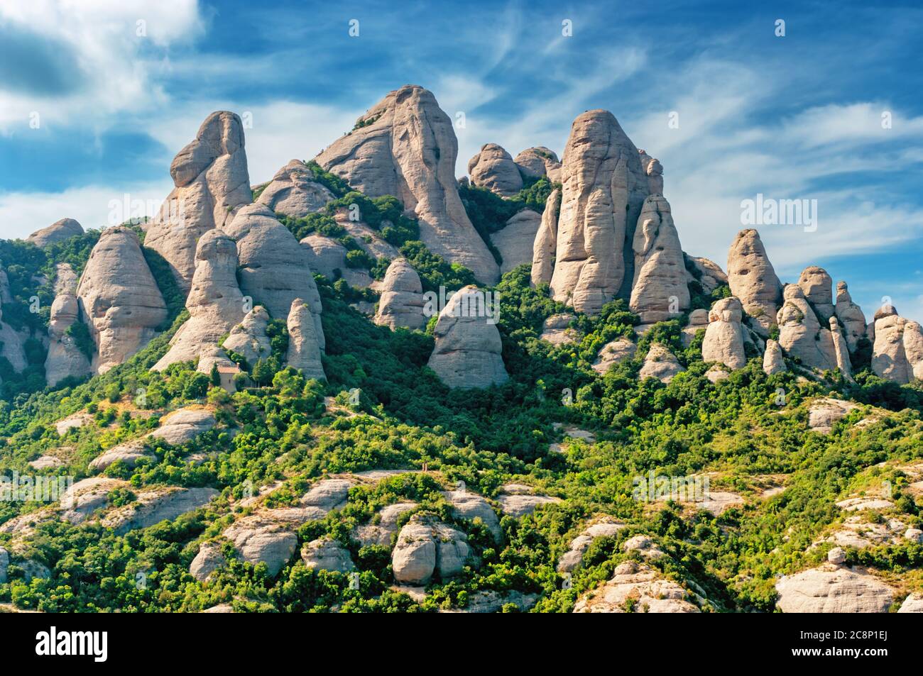 Felsberg Montserrat Katalonien Spanien Stockfoto