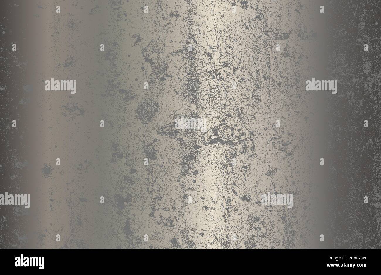Luxus Chrom, Silber, Stahl, Metall Gradienten Hintergrund mit verzweifelten rissigen Beton Textur. Stock Vektor