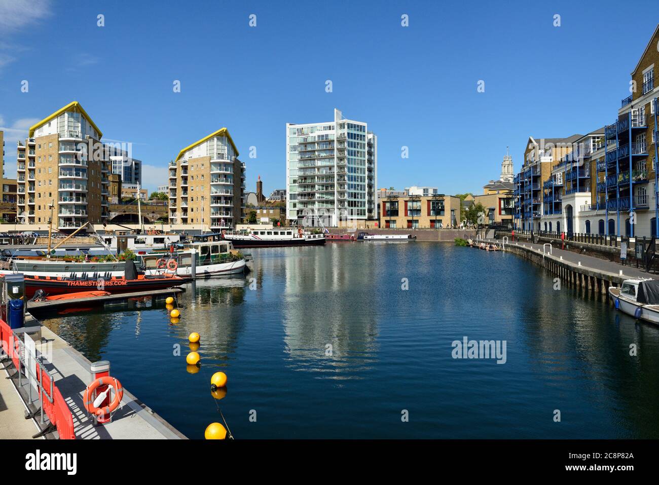 Limehouse Basin Marina, Limehouse, East London, Großbritannien Stockfoto