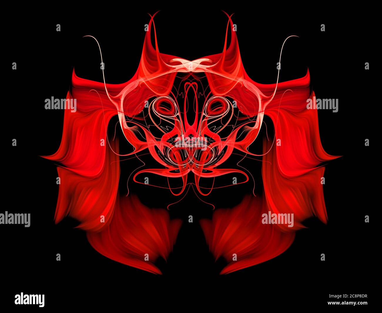 Red Devil / Gargoyle - Flame Fractal Design Stockfoto
