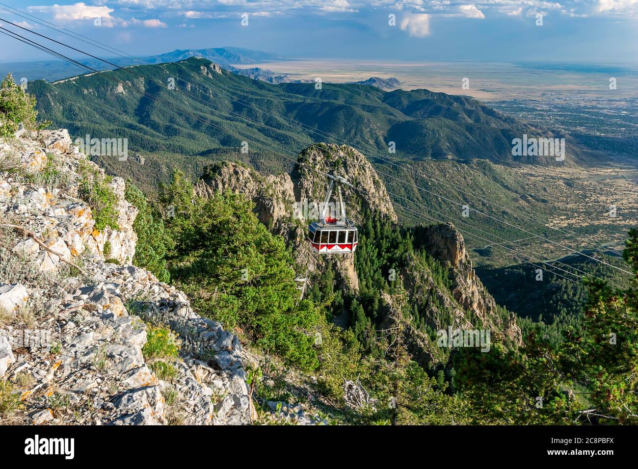 Sandia Peak Tramway, Sandia Mountains, Albuquerque, New Mexico USA Stockfoto