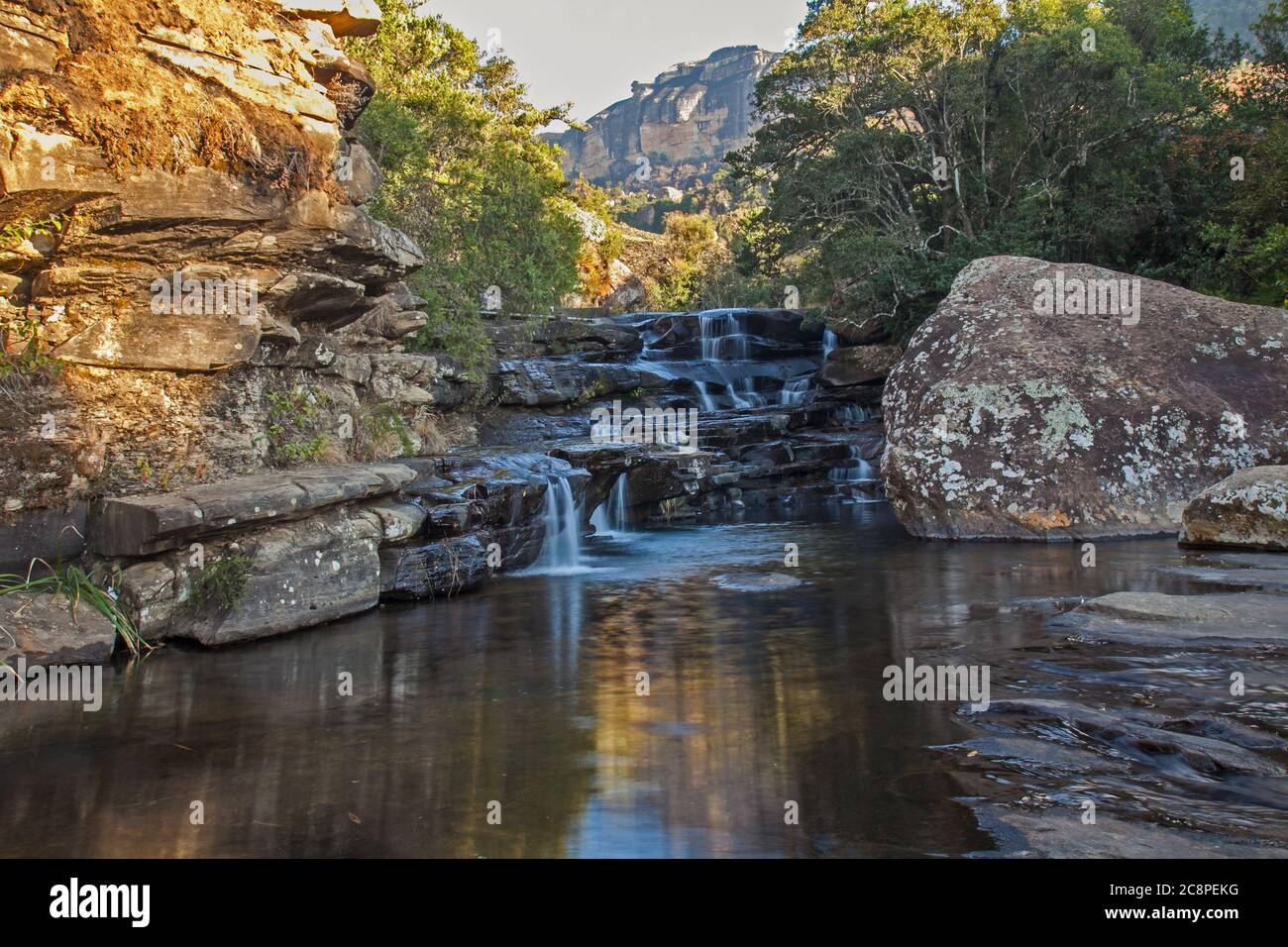 Die Kaskaden im Royal Natal National Park 11095 Stockfoto