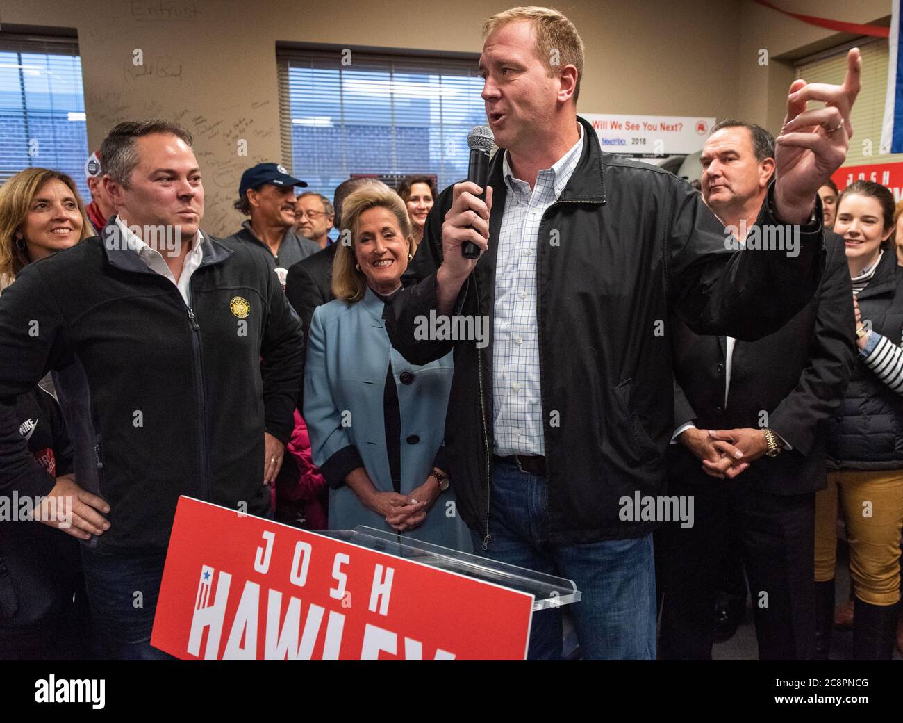 Missouri Schatzmeister Eric Schmitt bei Josh Hawley für Senatsveranstaltung Stockfoto