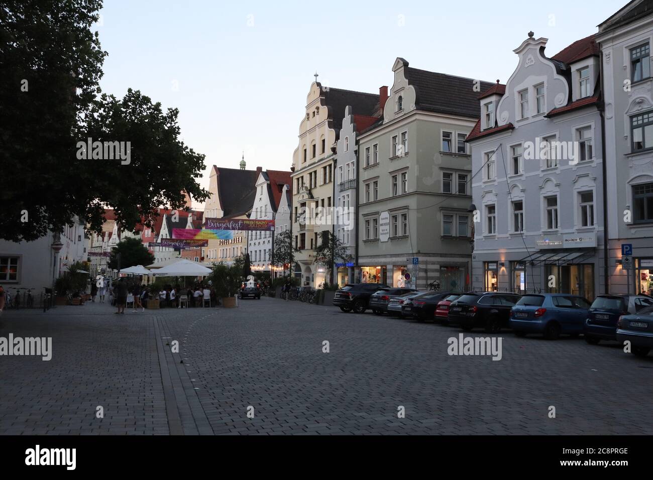 Ingolstadt, Bayern / Deutschland - Juli 03 2019: Altstadt von Ingolstadt, Bayern/Deutschland Stockfoto