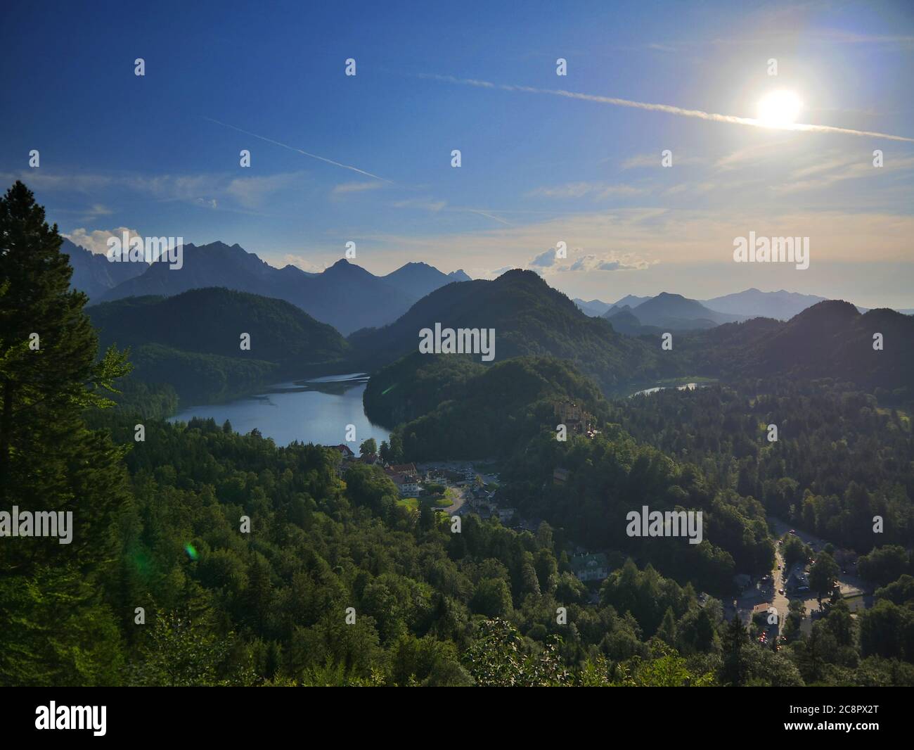 Schwangau, Deutschland: Blick auf den Alpsee in den bayerischen alpen Stockfoto