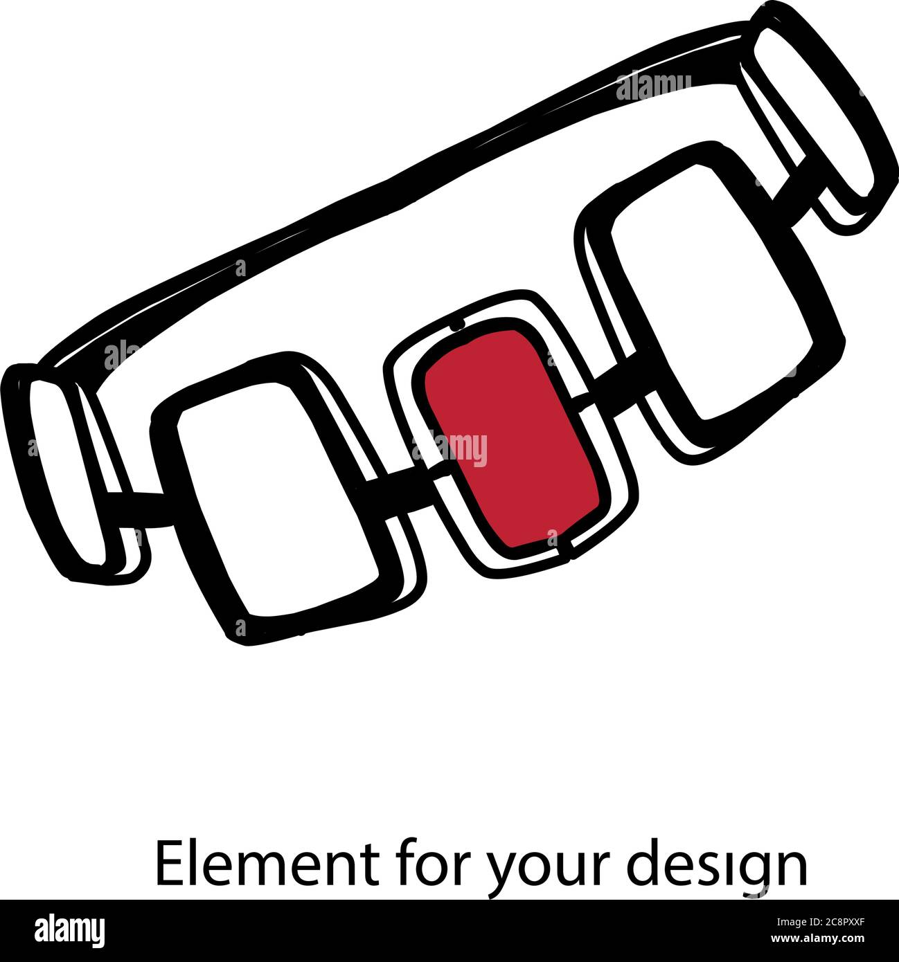 Rote Frauenkette. Halskette der Priesterin des gottes des Lichts. Vektorgrafik Stock Vektor