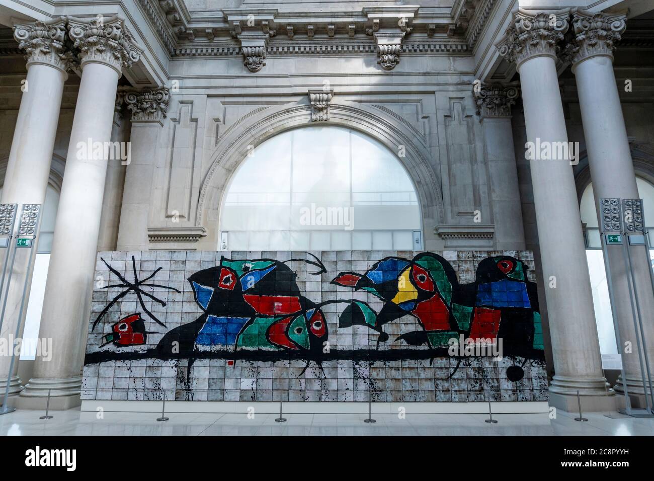 Joan Miró (Barcelona 1893-Palma de Mallorca 1983). Wandbild für IBM. Nationales Kunstmuseum von Katalonien, Barcelona Stadt, Spanien. Stockfoto