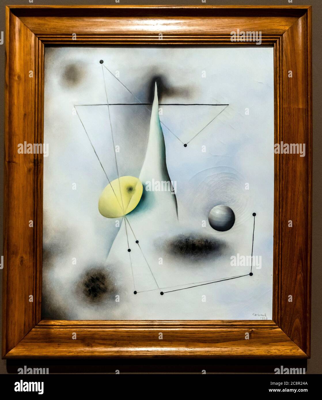 Artur Carbonell (Sitges 1906-1973),Constellation (1933),Öl auf Leinwand. Stockfoto