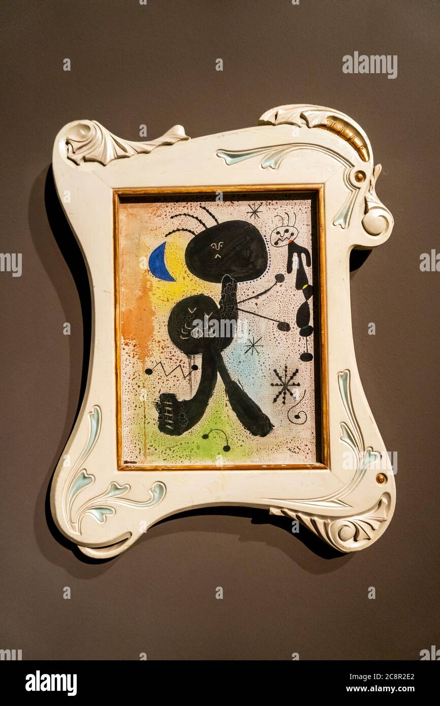 Joan Miró (Barcelona 1893-Palma 1983),Gemälde (1943),Öl und Pastell auf Leinwand. Stockfoto