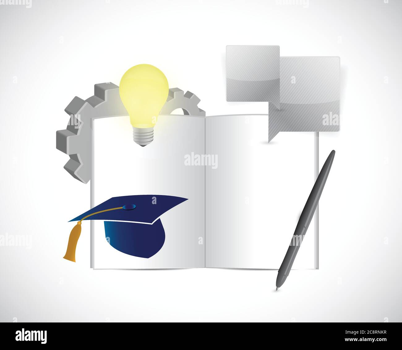 Bildkonzept Illustration Design auf weißem Hintergrund Stock Vektor
