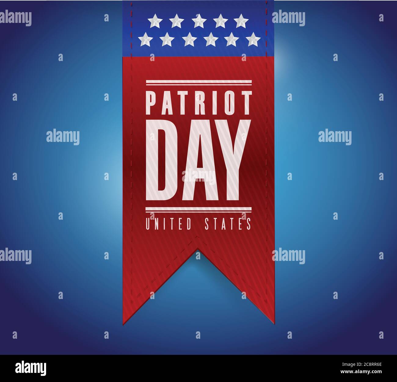 Patriot Tag Banner Zeichen Illustration Design über einem blauen Hintergrund Stock Vektor