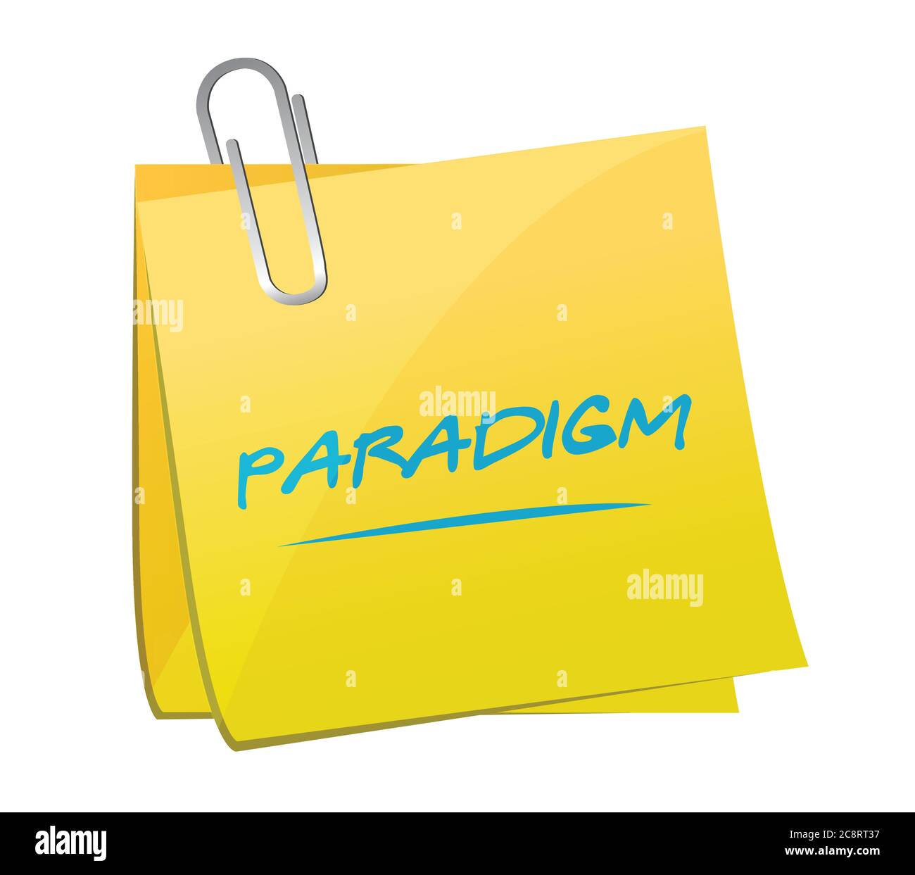 Paradigm Memo Illustration Design auf weißem Hintergrund Stock Vektor