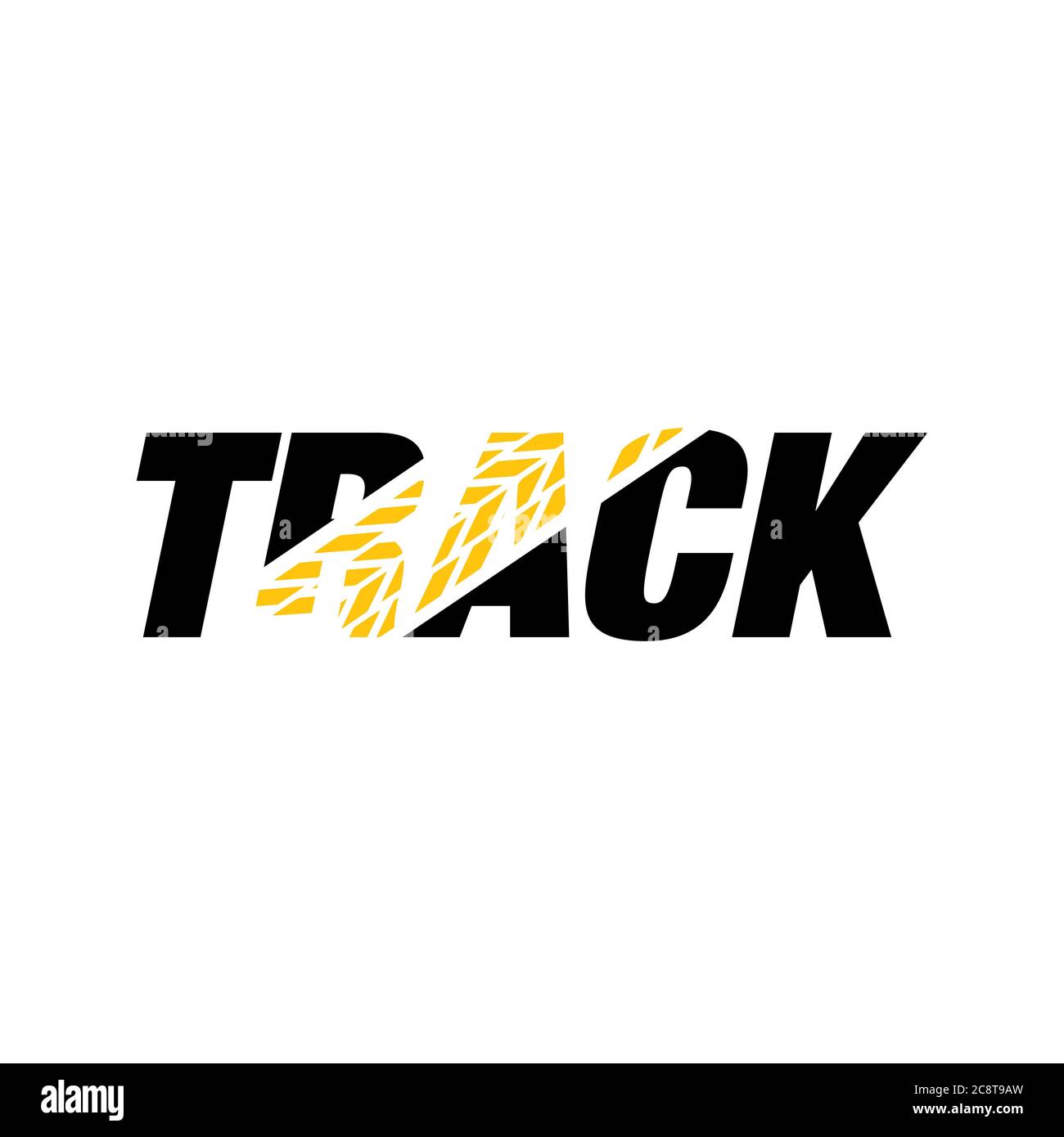 Rock kraftvolle sportliche SPUR Schriftzug Typografie Logo Design Vektor Illustration Stock Vektor