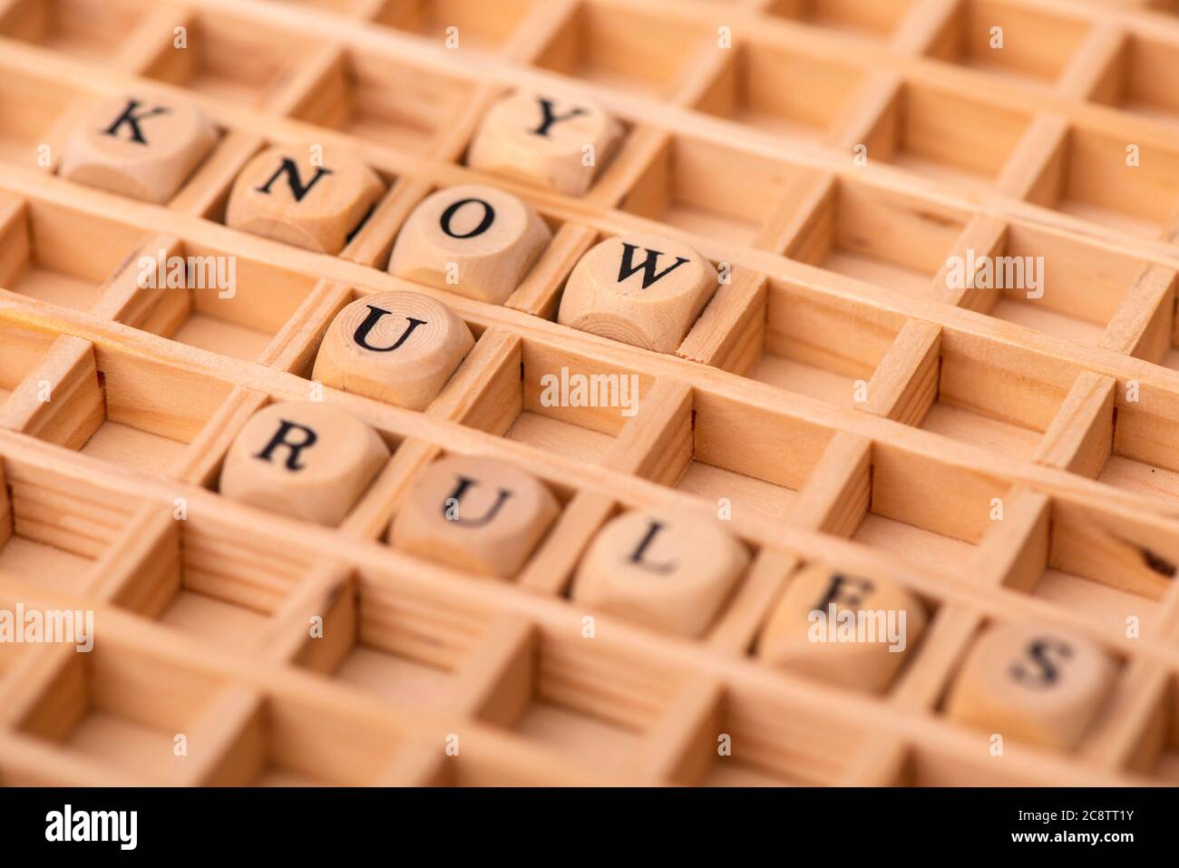 Word Cloud für Know Your Rules Stockfoto