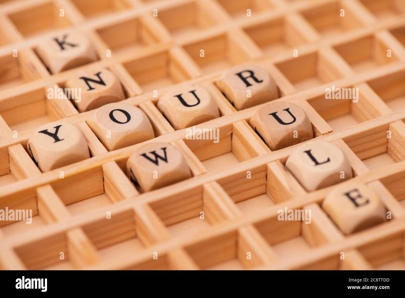 Word Cloud für Know Your Rule Stockfoto