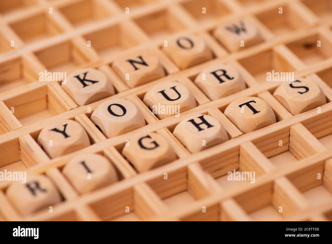 Word Cloud für Know Your Rights Stockfoto
