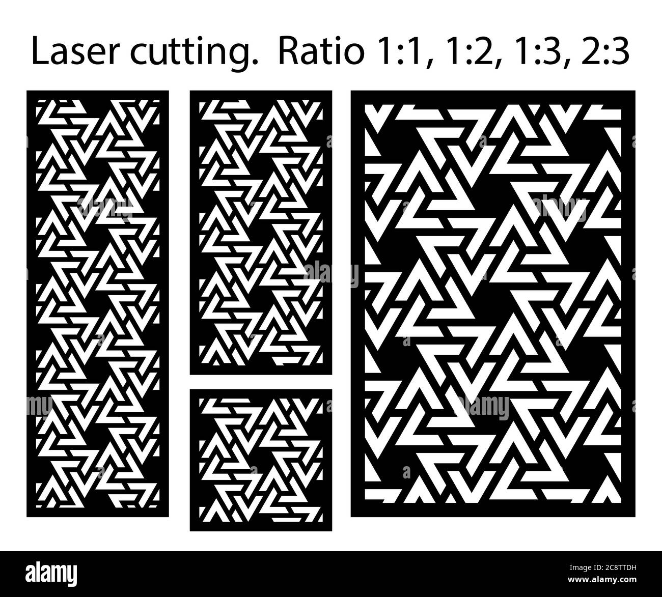 Shade screen, privacy fence template. Laser cut vector panel, screen, fence, divider. Cnc decorative pattern, jali design, interior element. Islamic Stock Vektor