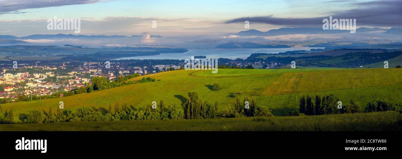 Panorama von Liptovsky Mikulas in der Slowakei Stockfoto