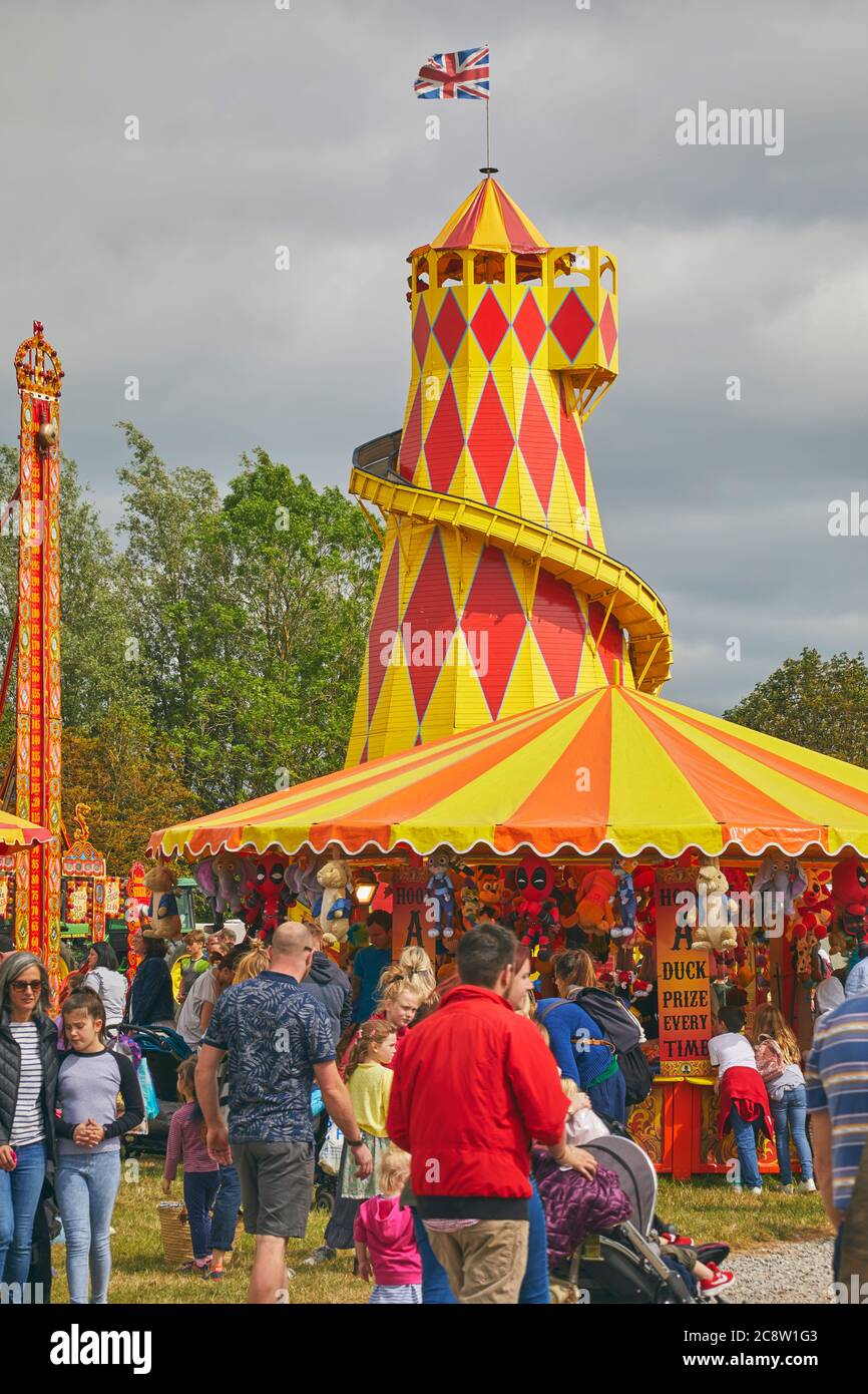 Eine lustige Kost in der Royal Bath and West Show, einer jährlichen landwirtschaftlichen Show in der Nähe von Shepton Mallet, Somerset, Großbritannien. Stockfoto