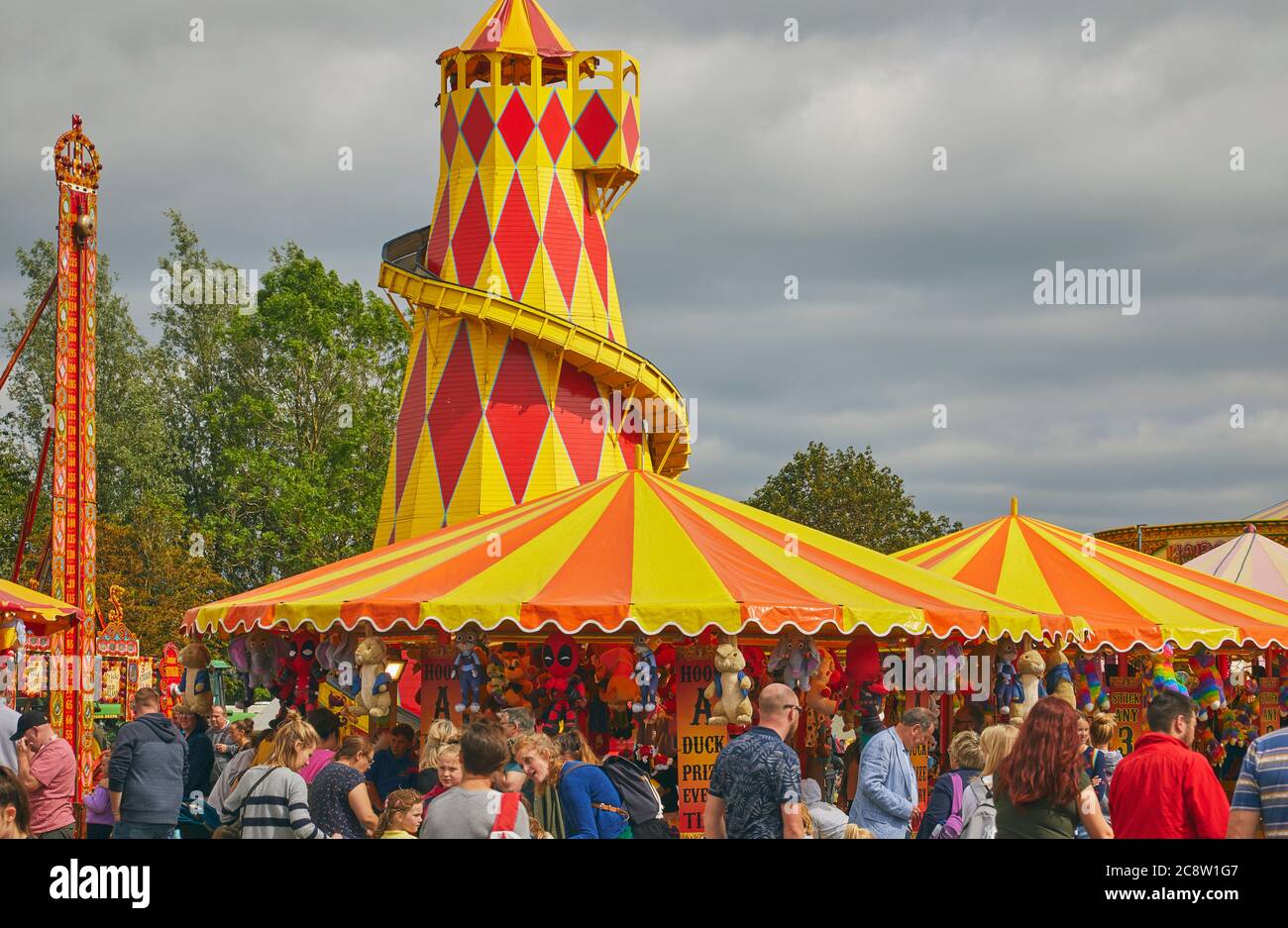 Eine lustige Kost in der Royal Bath and West Show, einer jährlichen landwirtschaftlichen Show in der Nähe von Shepton Mallet, Somerset, Großbritannien. Stockfoto