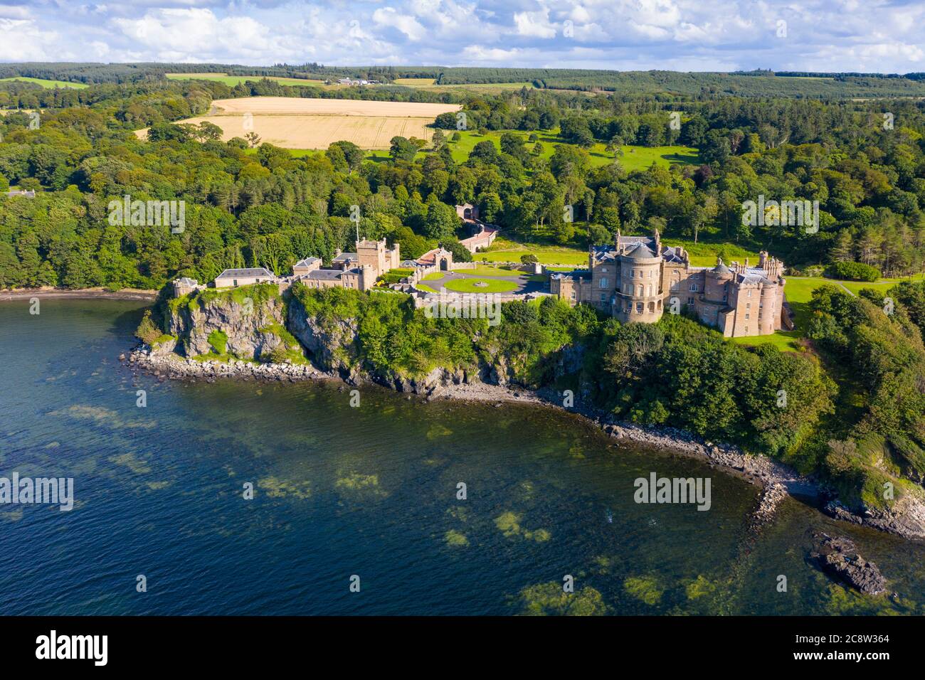 Luftaufnahme von Culzean Castle in Ayrshire, Schottland, Großbritannien Stockfoto