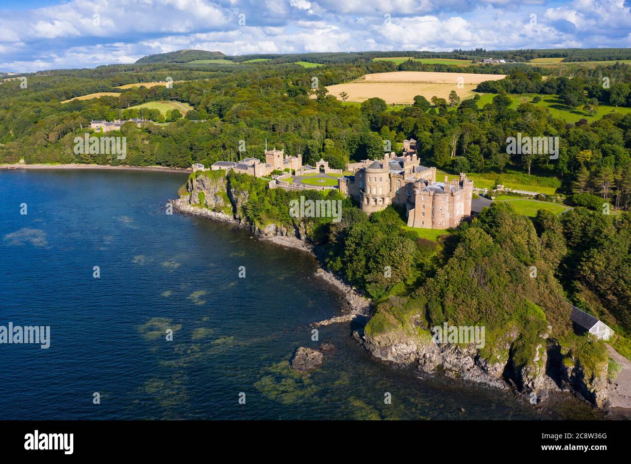 Luftaufnahme von Culzean Castle in Ayrshire, Schottland, Großbritannien Stockfoto