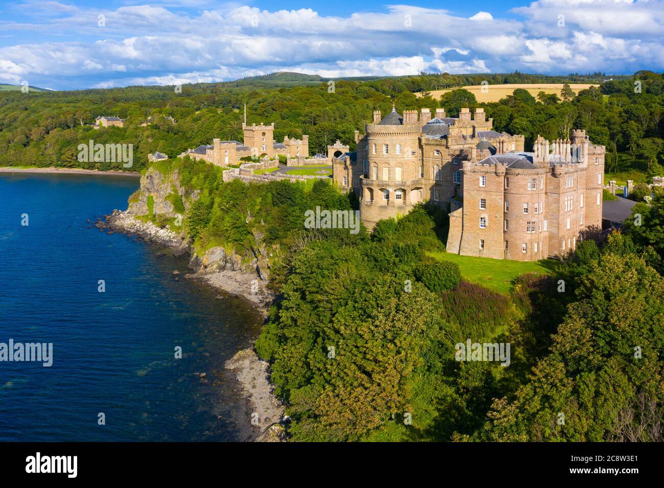 Luftaufnahme von Culzean Castle in Ayrshire, Schottland, Großbritannien Stockfoto
