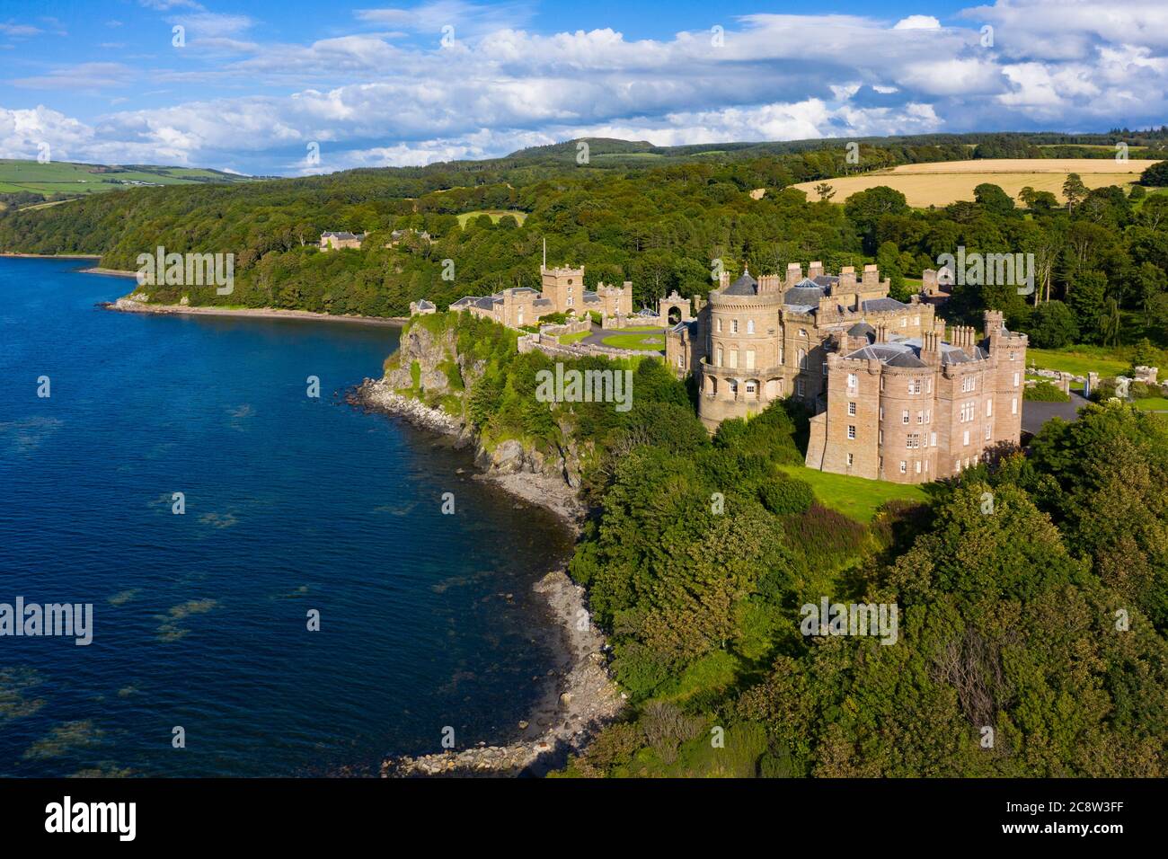 Luftaufnahme von Culzean Castle in Ayrshire, Schottland, Großbritannien Stockfoto