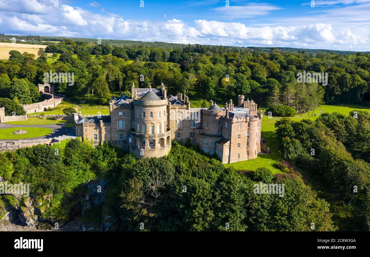 Luftaufnahme von Culzean Castle in Ayrshire, Schottland, Großbritannien Stockfoto