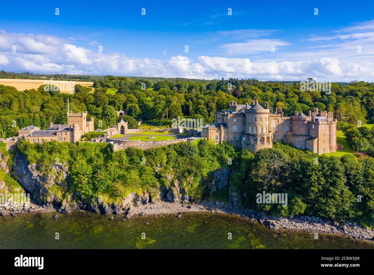 Luftaufnahme von Culzean Castle in Ayrshire, Schottland, Großbritannien Stockfoto