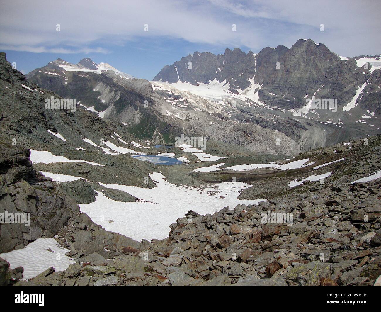 Landschaftlich reizvoller Blick auf Bernina Mountain Kette gegen Himmel Stockfoto