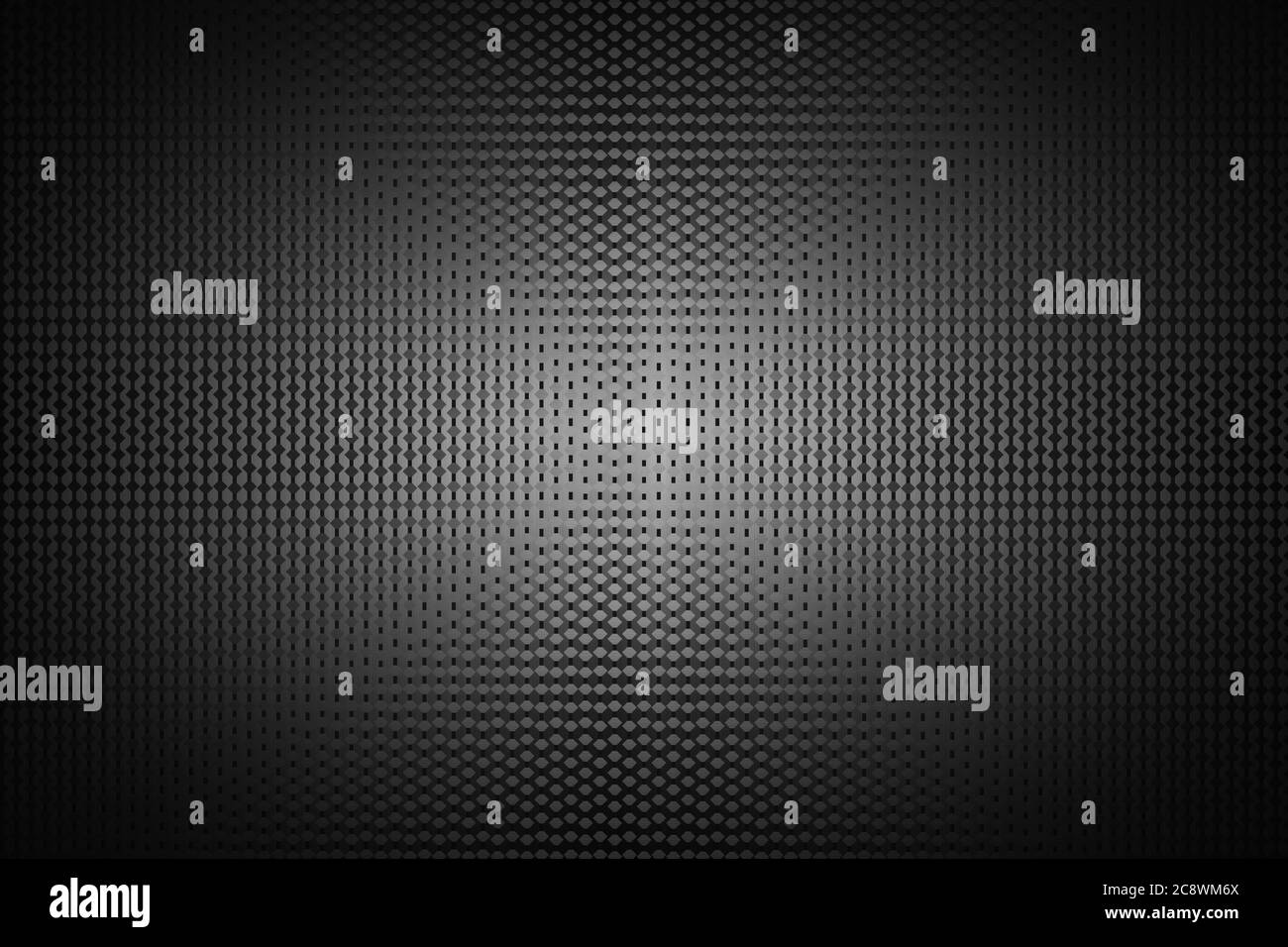 3D Illustration von dunklen symmetrischen und geometrischen abstrakten Formen auf texturiertem Hintergrund. Hochwertige 3d-Illustration Stockfoto
