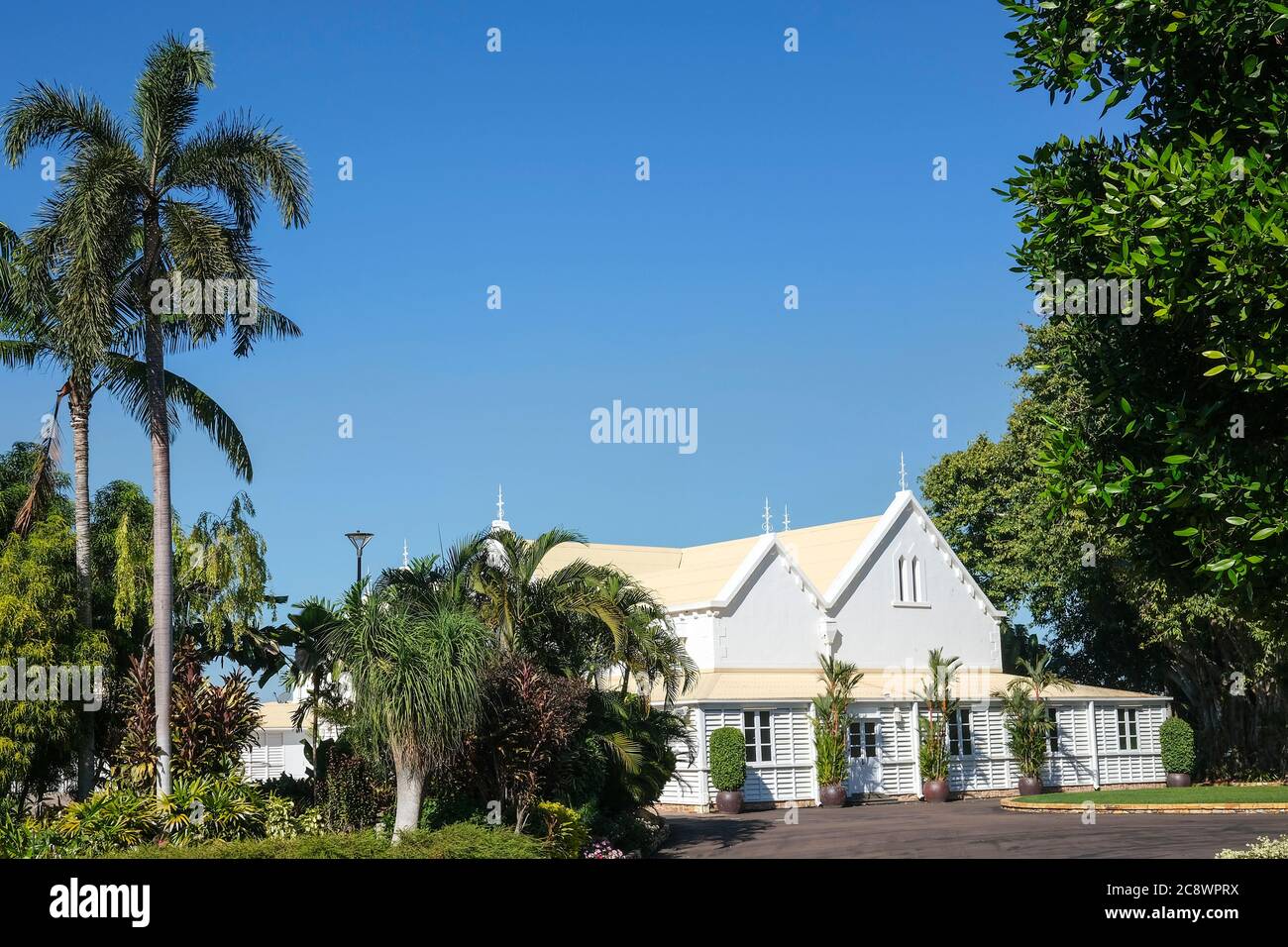 Die Regierung des Northern Territory, in Darwin, Northern Territory, Australien. Das Haus ist der Wohnsitz des Northern Territory Administrator. Stockfoto