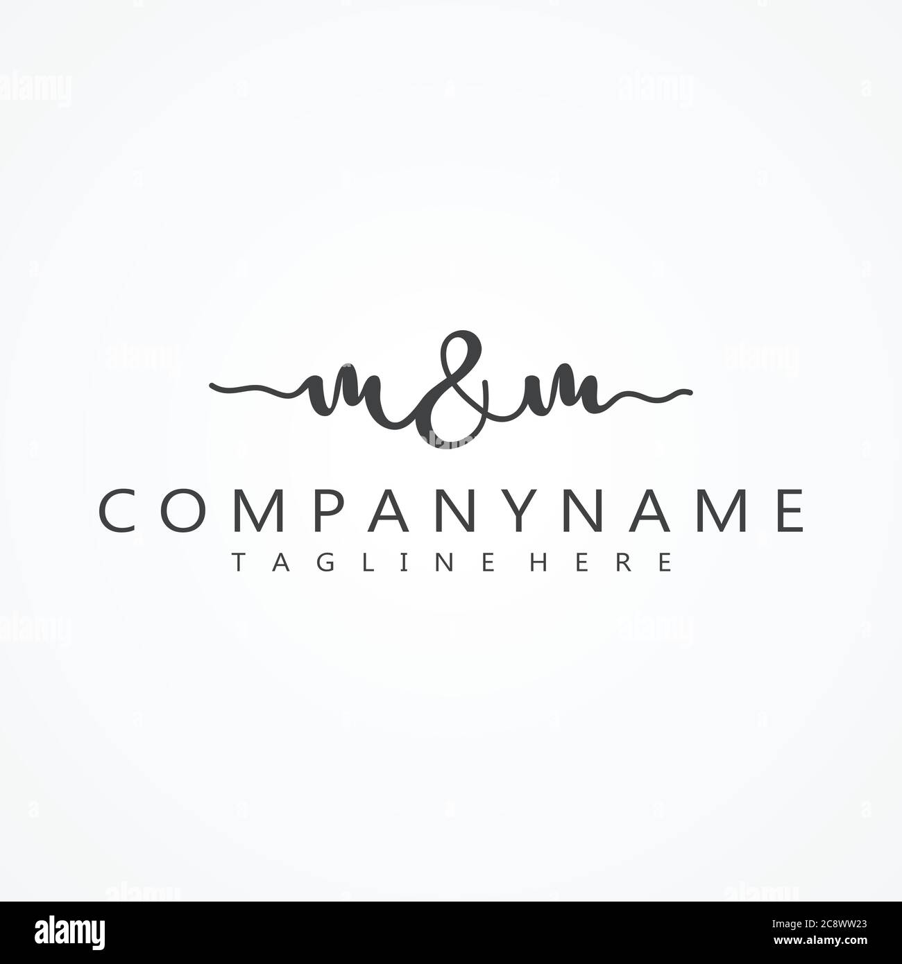 M & M erste Handschrift Symbol Design-Konzept. Buchstabe Symbol Design für beste Business-Symbol. Vektorgrafik EPS.8 EPS.10 Stock Vektor