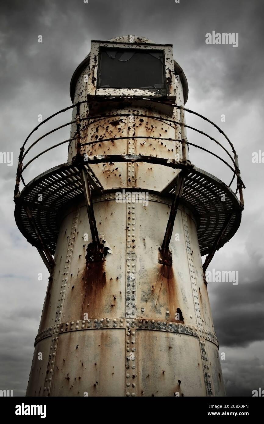 Thorngumbald Lighthouse (1870), East Riding of Yorkshire, Großbritannien. Stockfoto