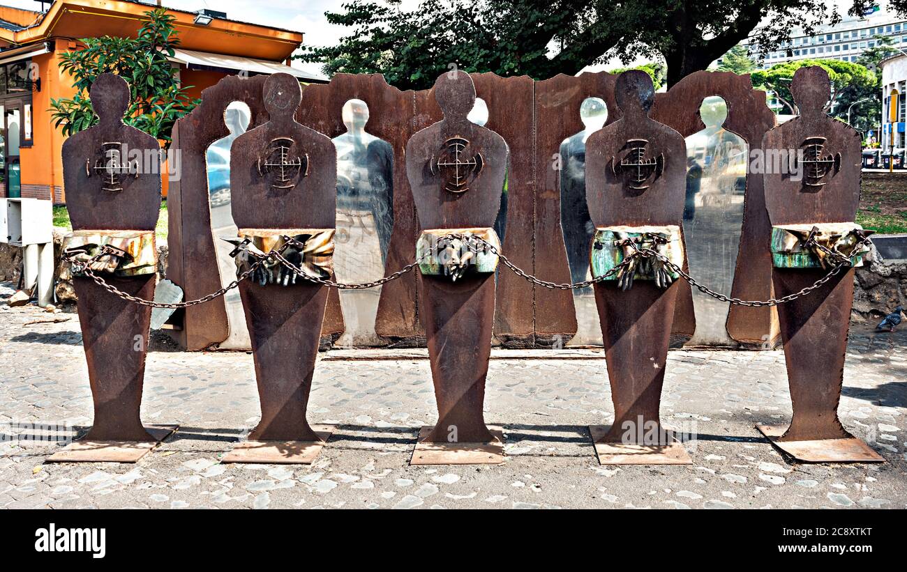 Rom, Italien – 17. September 2014: Das Denkmal "alle möglichen Ziele" ist den Opfern des Nationalsozialismus und Rassismus gewidmet, und mehr "allgemein, für alle perse Stockfoto
