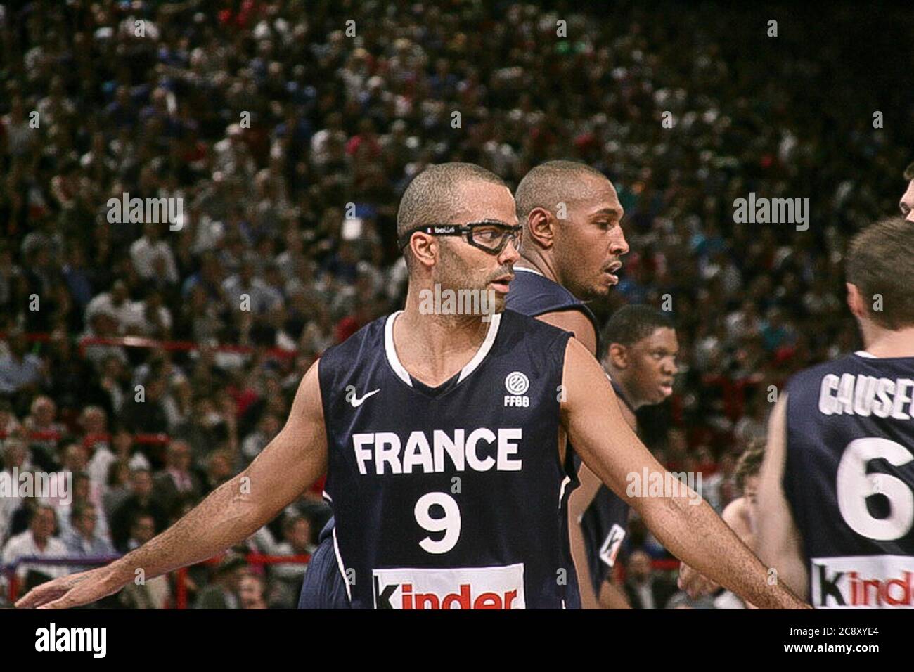 Tony Parker während der Amical 2012, Französisch - spanien am 17 2012. Juli in Accord Arena, Paris - Foto Laurent Lairys / DPPI Stockfoto