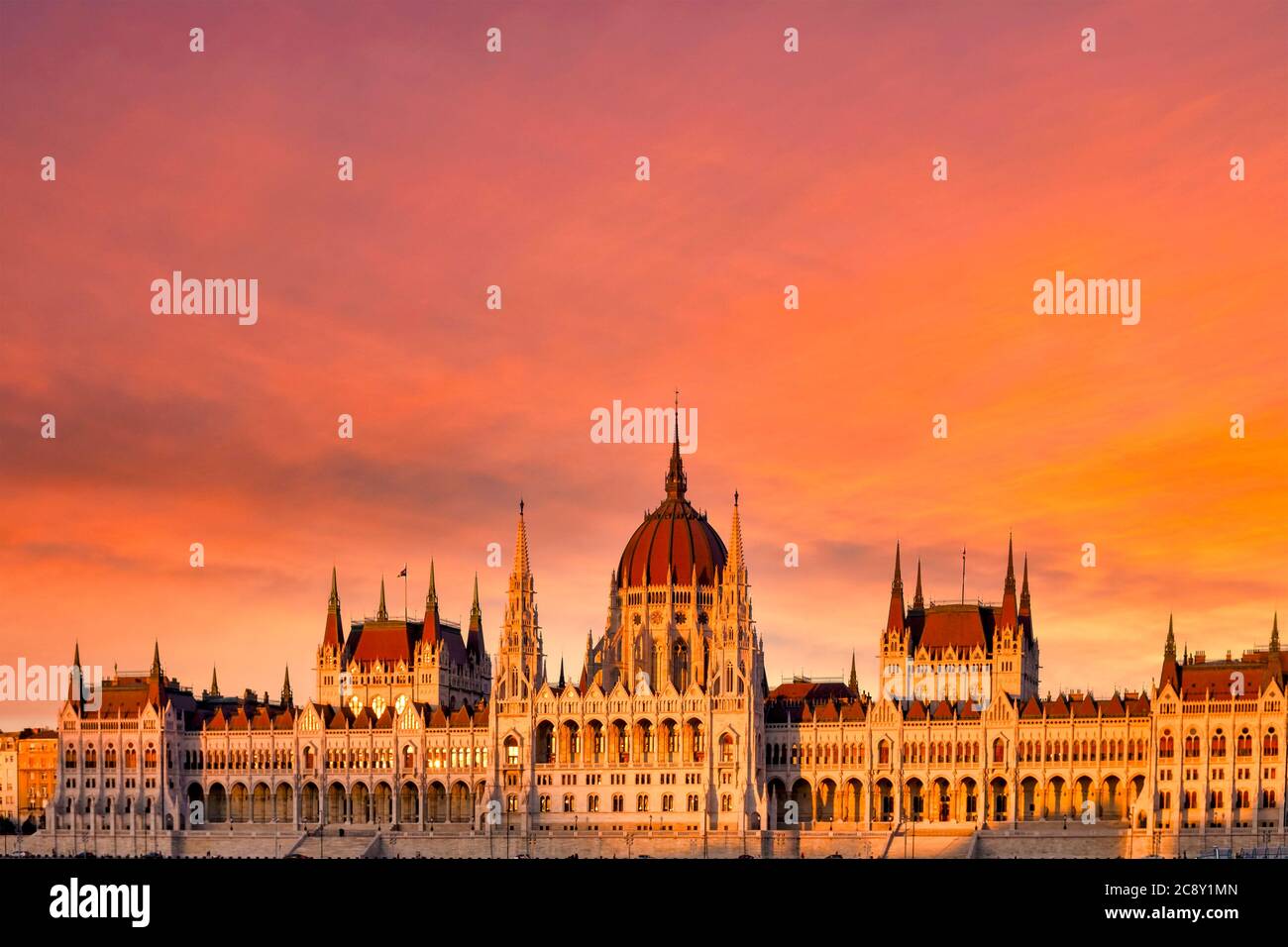 Parlamentsgebäude in Budapest, Ungarn Stockfoto