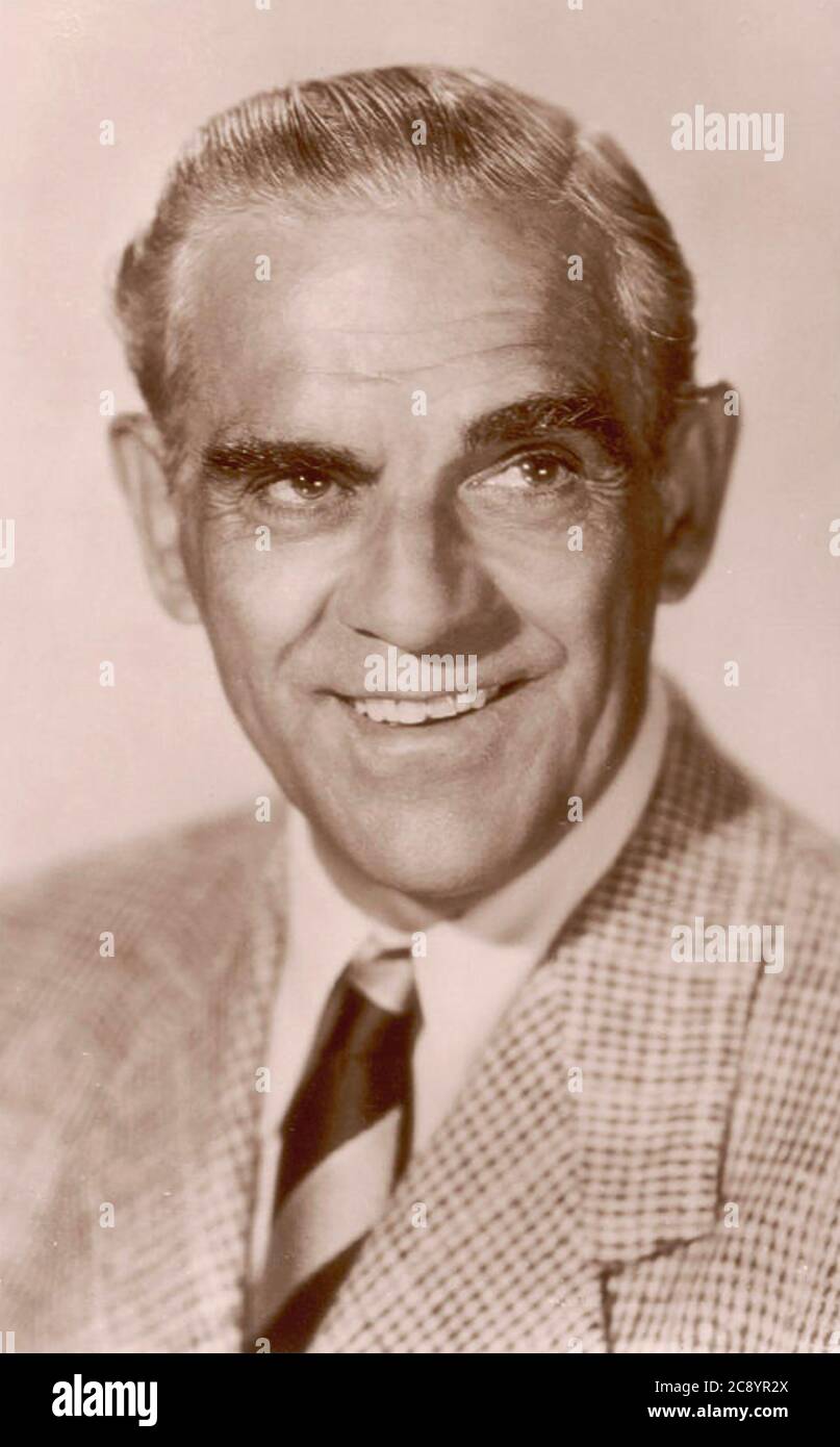 BORIS KARLOFF (1887-1969) Künstlername des englischen Filmschauspielers William Pratt. Foto über 1940. Stockfoto