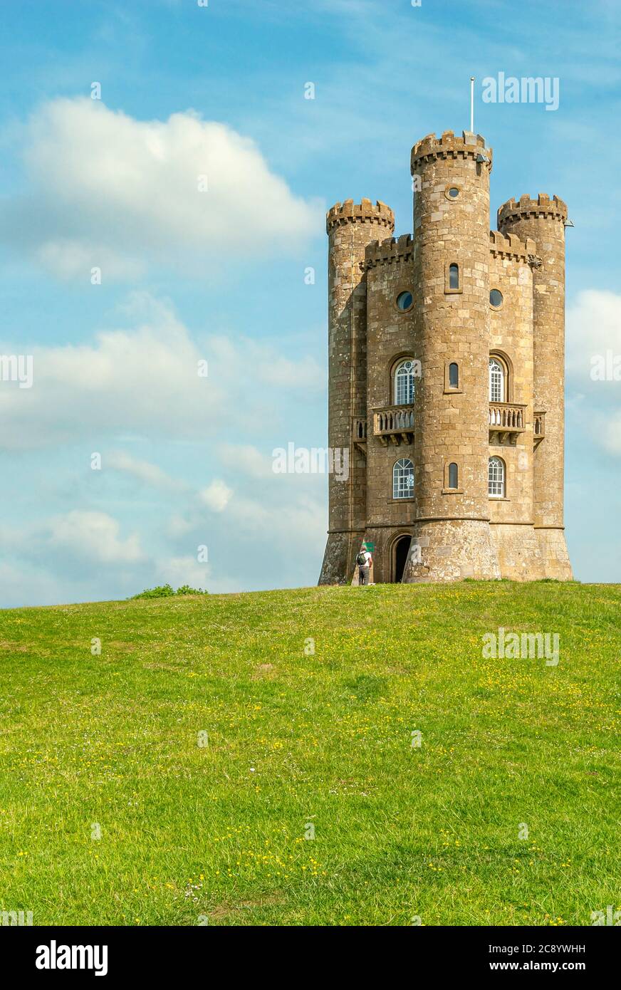 Broadway Tower in Broadway, einer Kleinstadt Cotswold in Worcestershire, England. Stockfoto