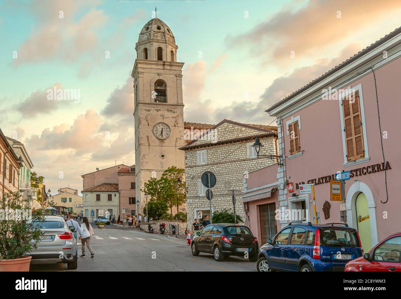 Kirche San Nicolò di Bari in Sirolo, Marken, Italien Stockfoto