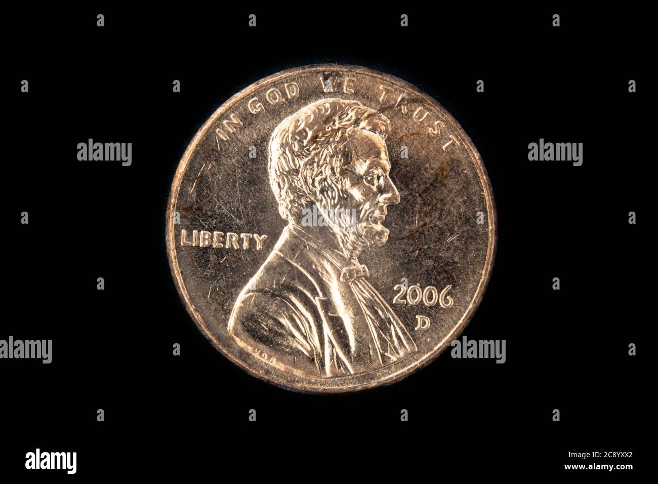 Calgary, Alberta, Kanada. Juli 26, 2020. Eine Cent-Münze aus USA von 2006. Stockfoto
