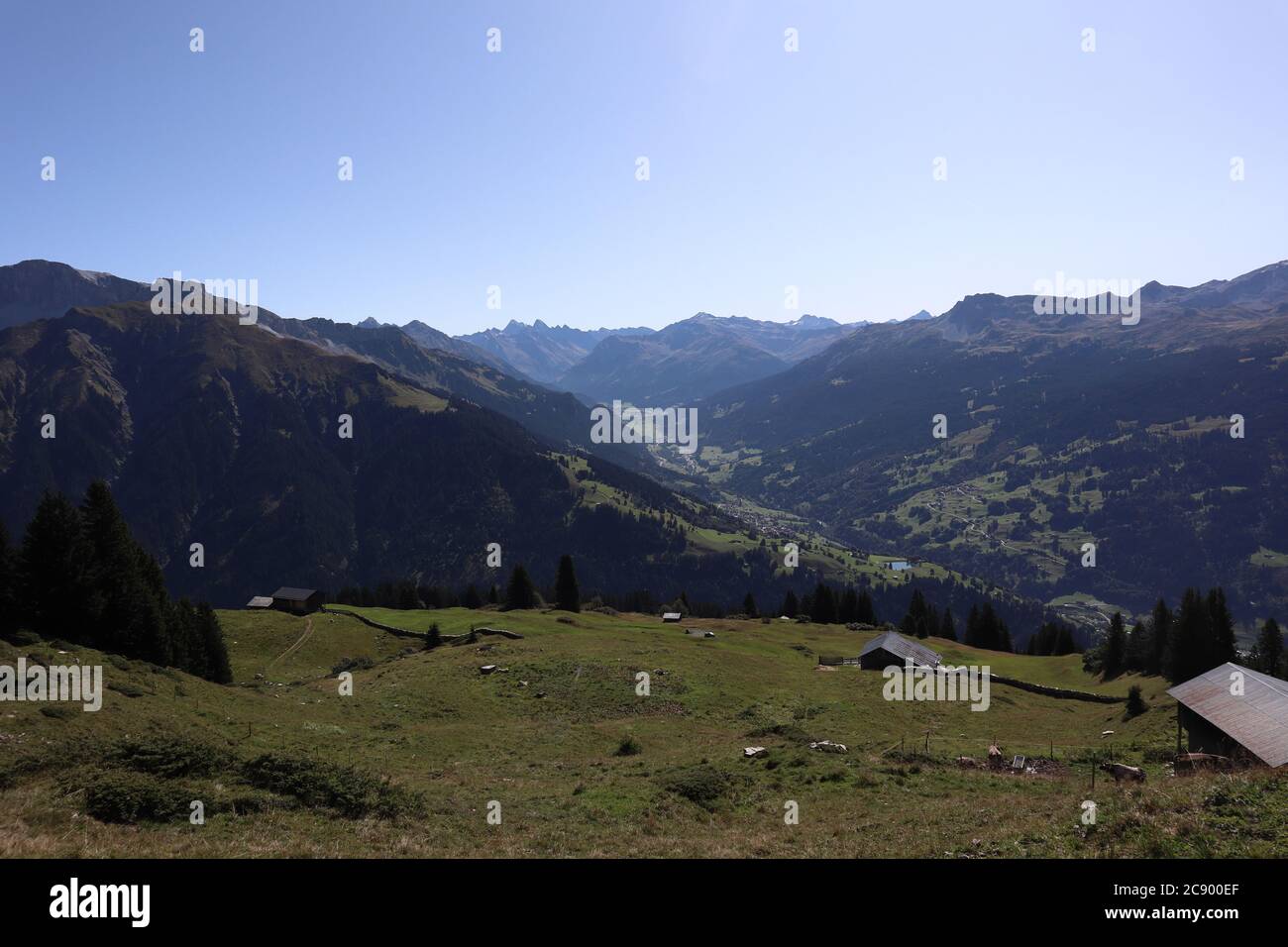 Luzein, Kanton Graubünden (GR)/ Schweiz - September 21 2019: Bergwandertour im Gebiet Prättigau, Graubünden Stockfoto