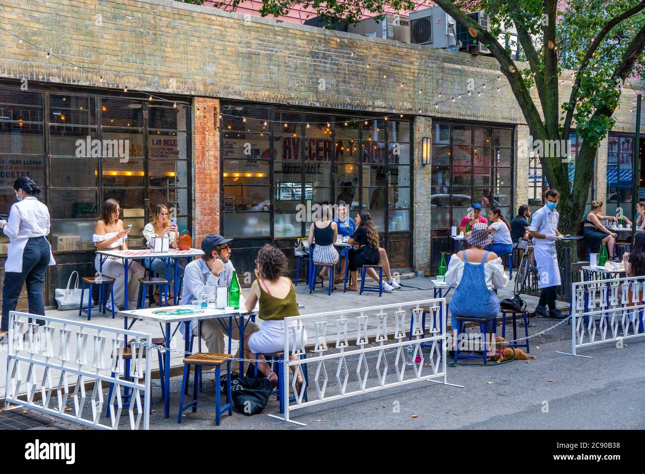 Restaurant Outdoor Dining, New York City, New York, USA Stockfoto
