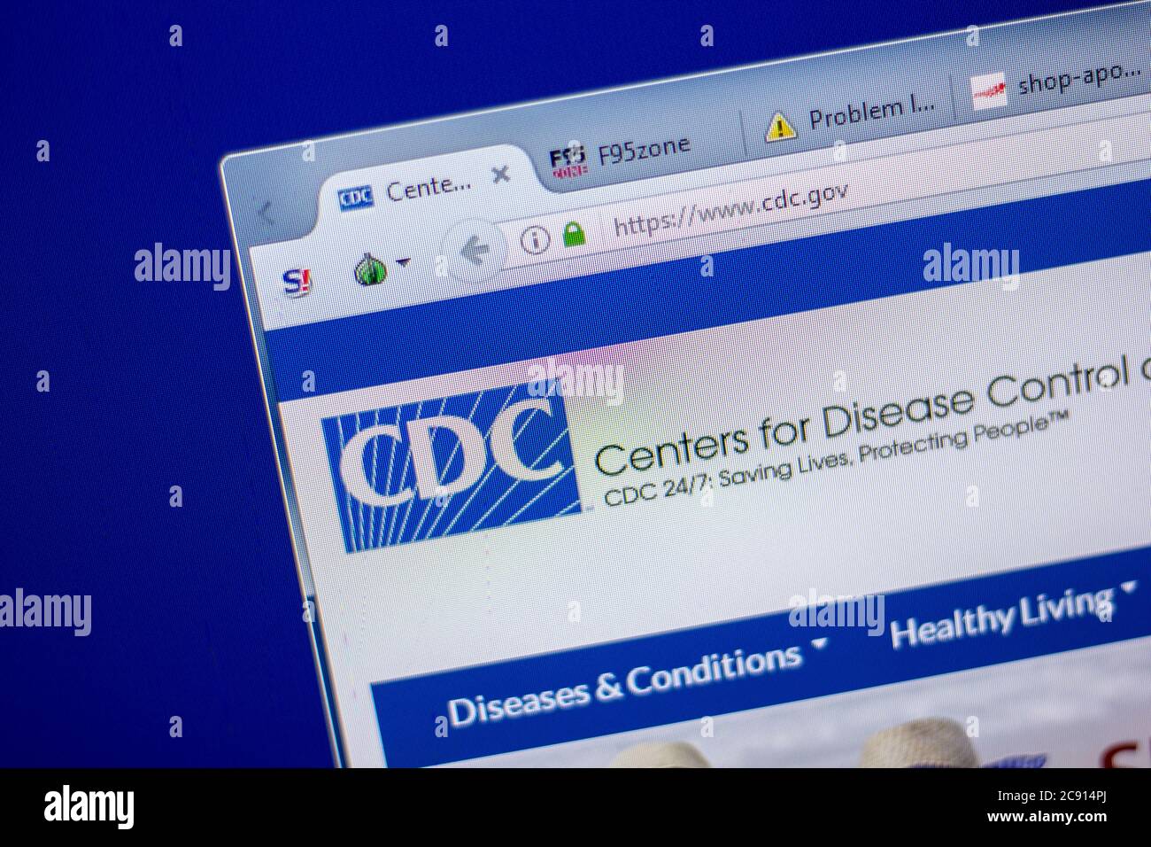 Rjasan, Russland - 05. Juni 2018: Homepage der CDC vwebsite auf dem Display des PC, url - CDC.gov Stockfoto