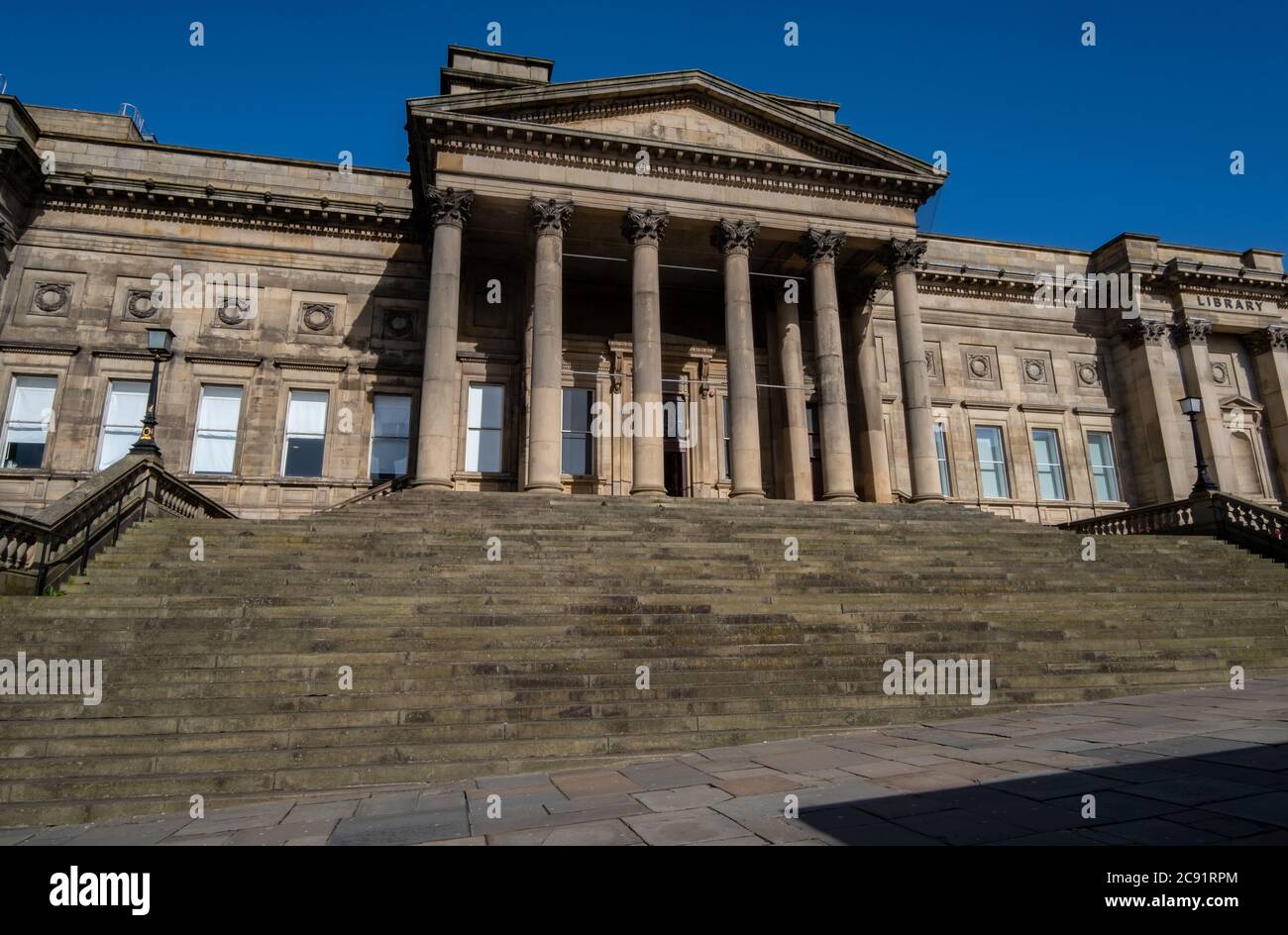 World Museum and Library William Brown Street in Liverpool März 2020 Stockfoto